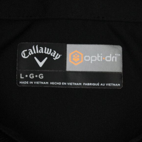 Callaway Opti-Dri Polo Shirt Mens Large Black/Purple Golf Polyester S/S Pullover - Picture 7 of 12